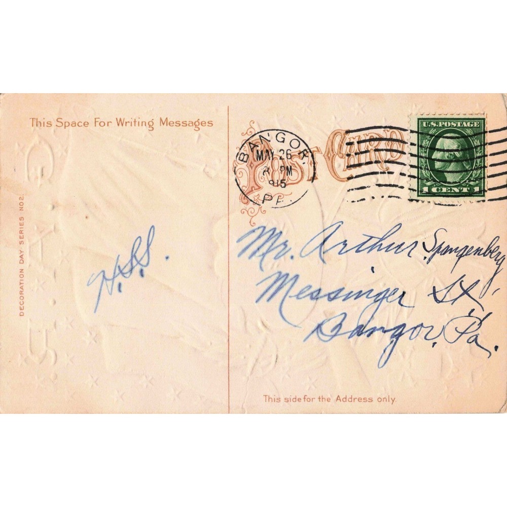GAR Grand Army of the Republic Civil War Postcard Embossed Decoration Day 1915 - Picture 2 of 2